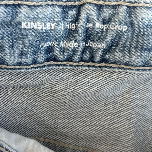 AG Adriano Goldschmied Kinsley High Rise Pop Crop Jeans Aged Denim 23 Years - Picture 15 of 16